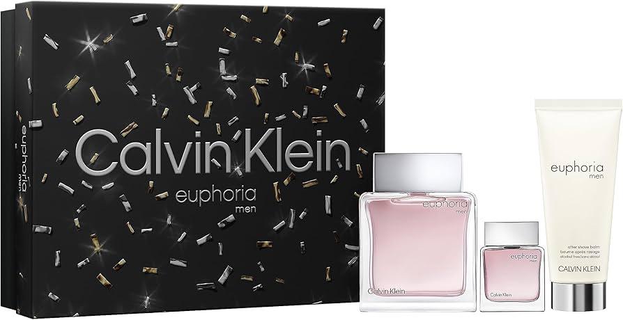 Calvin Klein Euphoria Men Gift Set 100ml EDT + 15ml EDT + 100ml After Shave Balm