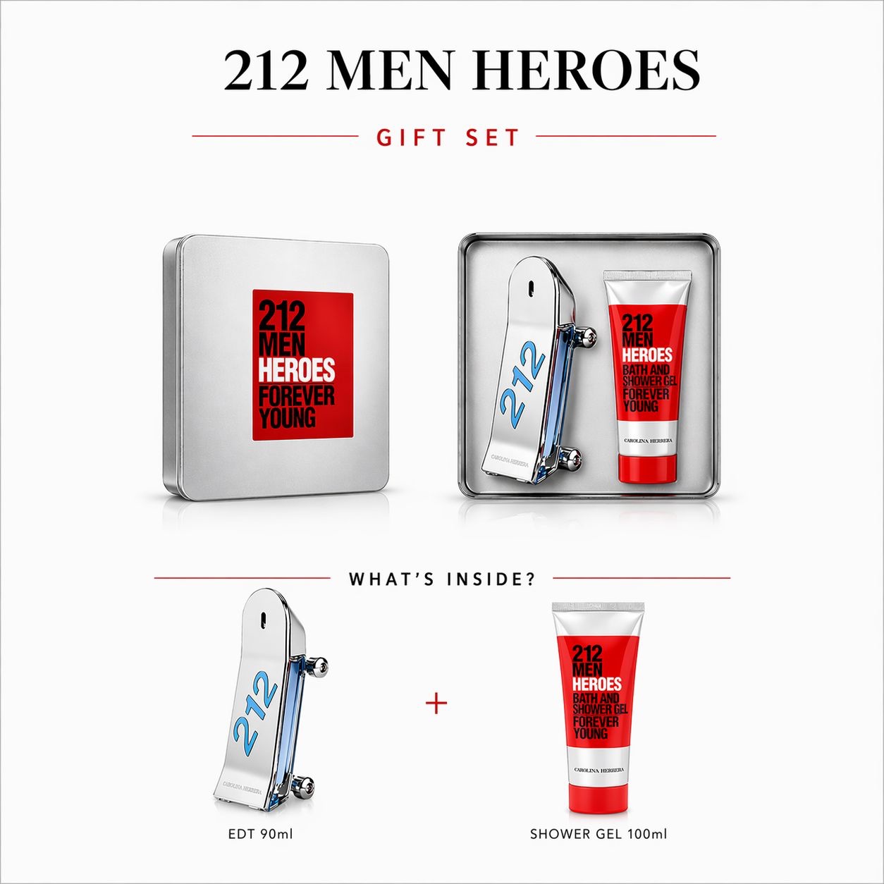 85efd559-4cce-4b76-93da-3f981812ad86 212 HEROES FOREVER YOUNG EDT 90ML GIFT SET FOR MEN - Image 1